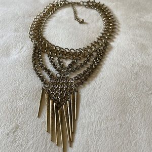 Gold Choker Statement Necklace